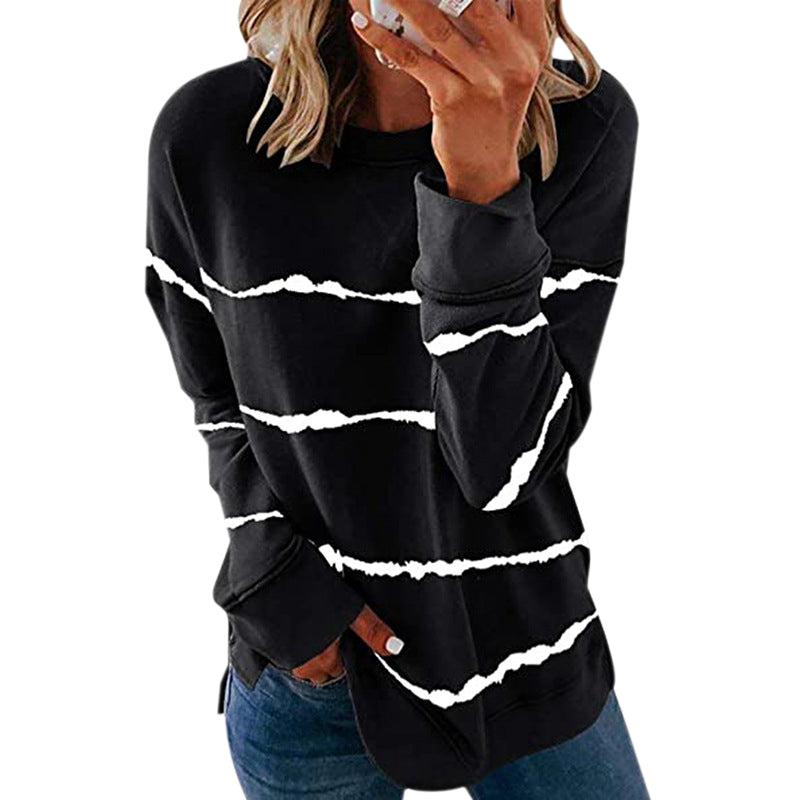 Ladies printed long sleeve sweatshirt – product photo 13