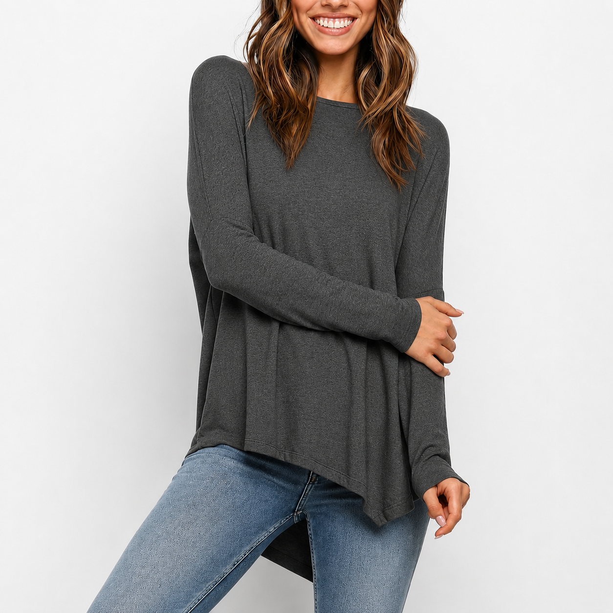 Women's Soft Knit Round Neck Sweater