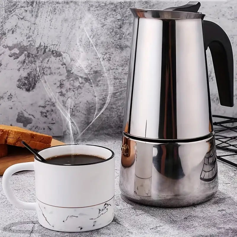 MokaMaestro Italian stainless steel moka espresso pot – product photo 8