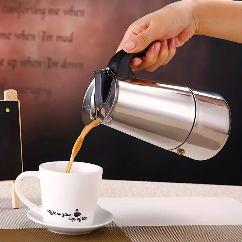 MokaMaestro Italian stainless steel moka espresso pot – product photo 7