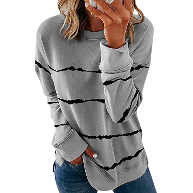 Ladies printed long sleeve sweatshirt – product photo 10