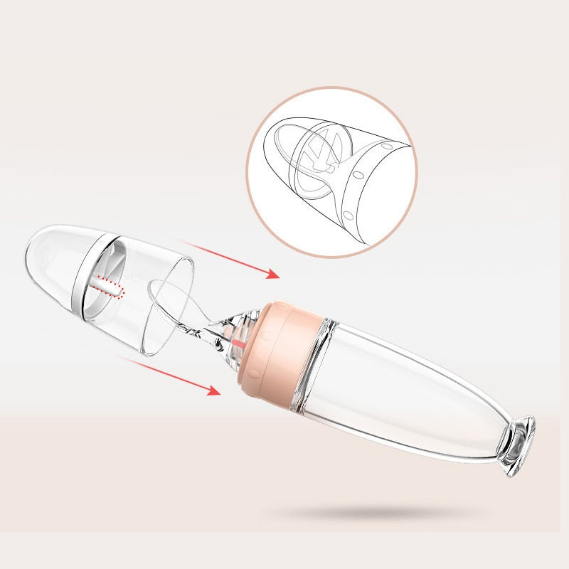 SqueezEat silicone baby squeeze feeding bottle and spoon – product photo 5