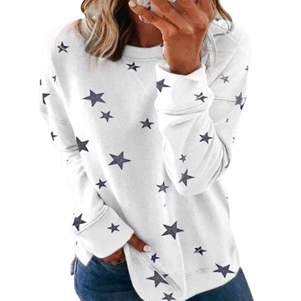 Ladies printed long sleeve sweatshirt – product photo 2
