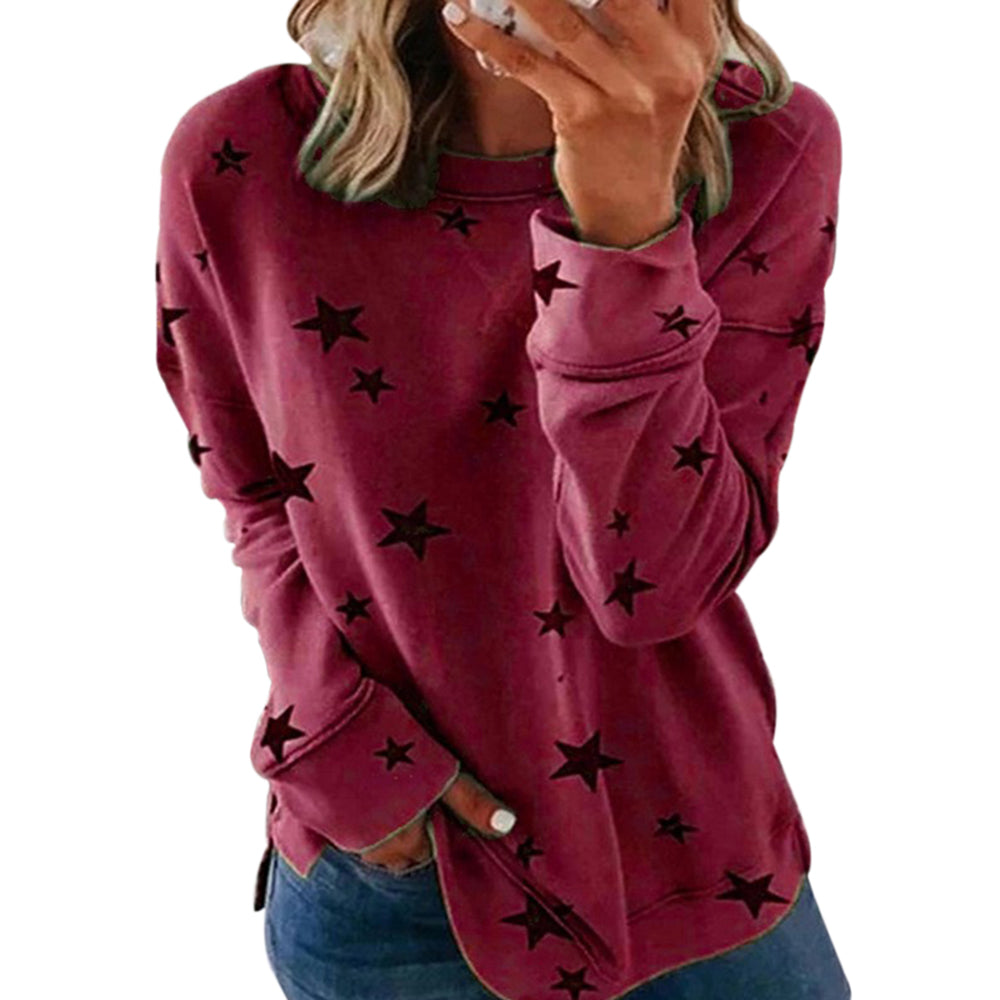 Ladies printed long sleeve sweatshirt – product photo 7