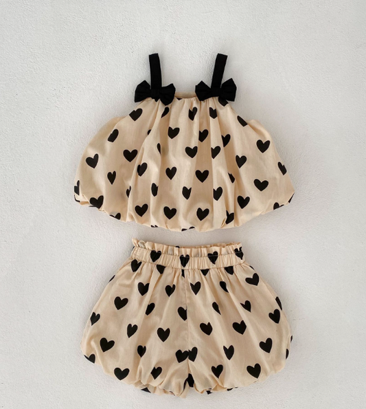 HeartPop sleeveless baby summer set – product photo 1