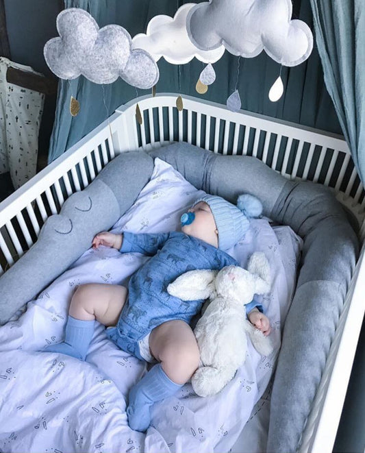 CrocoCuddle baby crocodile pillow and crib bumper – product photo 1