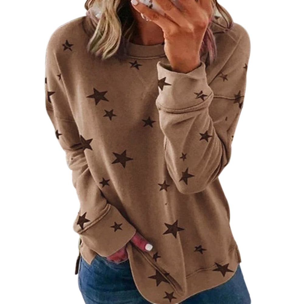 Ladies printed long sleeve sweatshirt – product photo 3