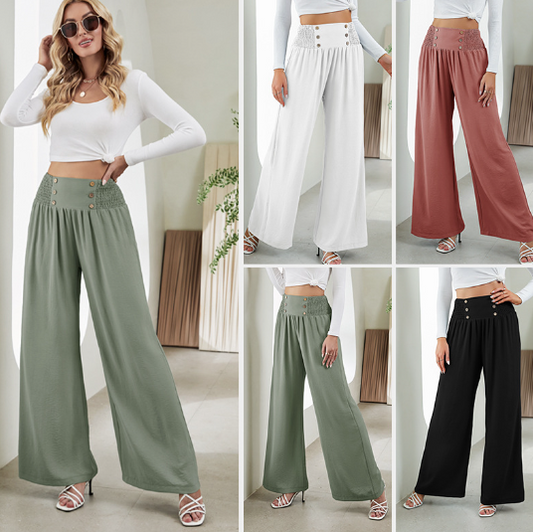 Women's high-waist wide leg casual pants – product photo 1