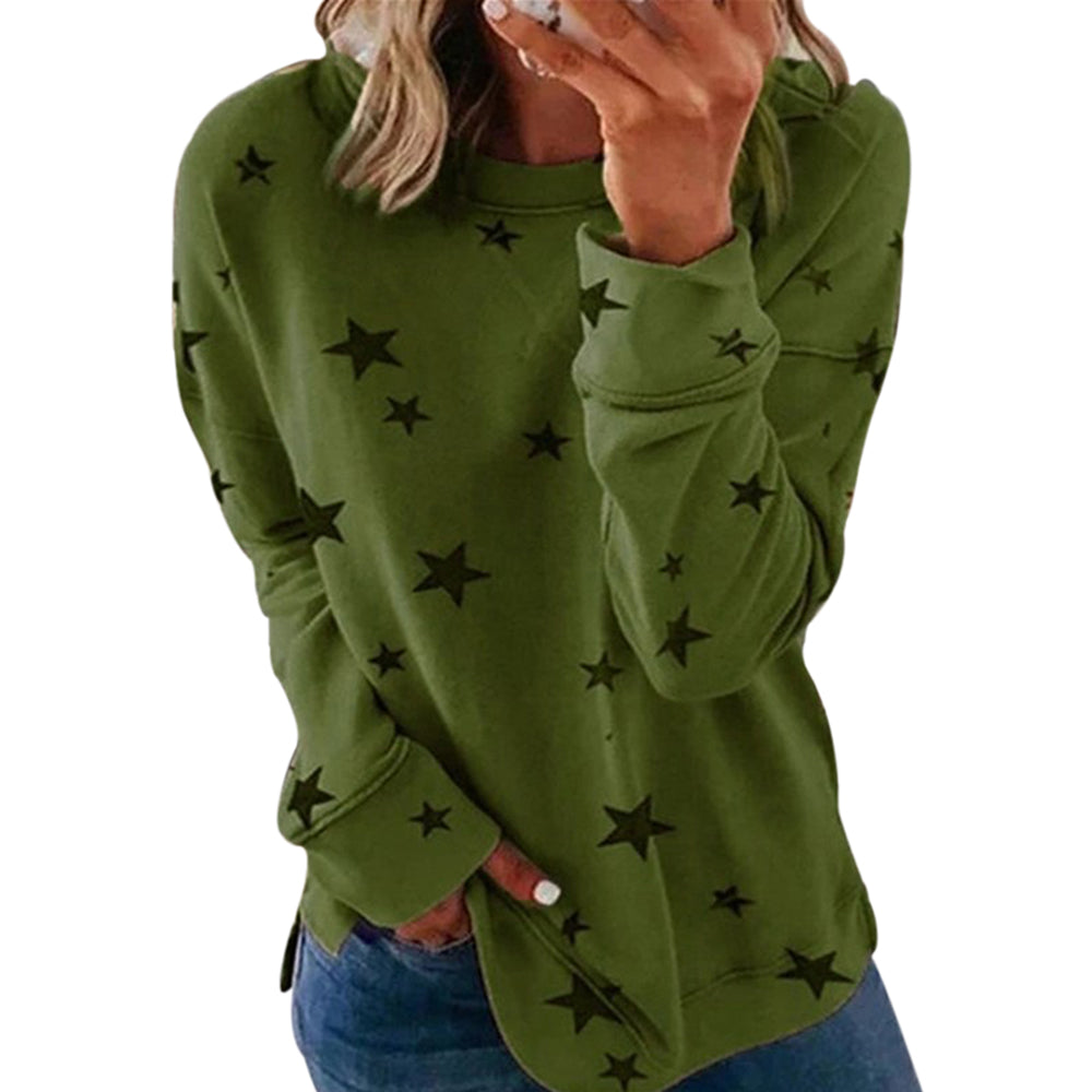 Ladies printed long sleeve sweatshirt – product photo 4