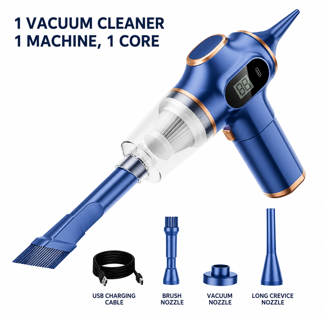 PowerVac™ 5-in-1 Wireless Handheld Vacuum Cleaner