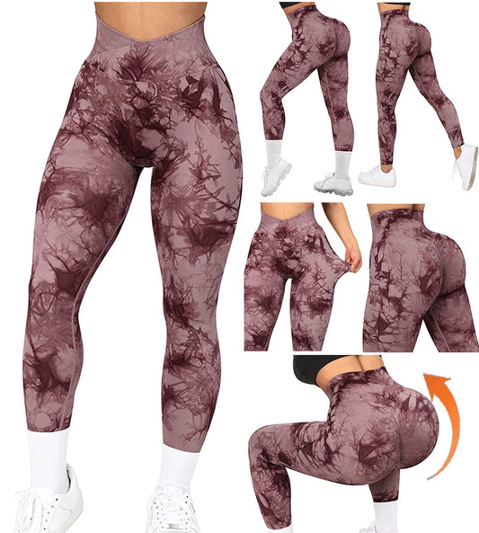 PeachLift tie-dye scrunch leggings – product photo 1