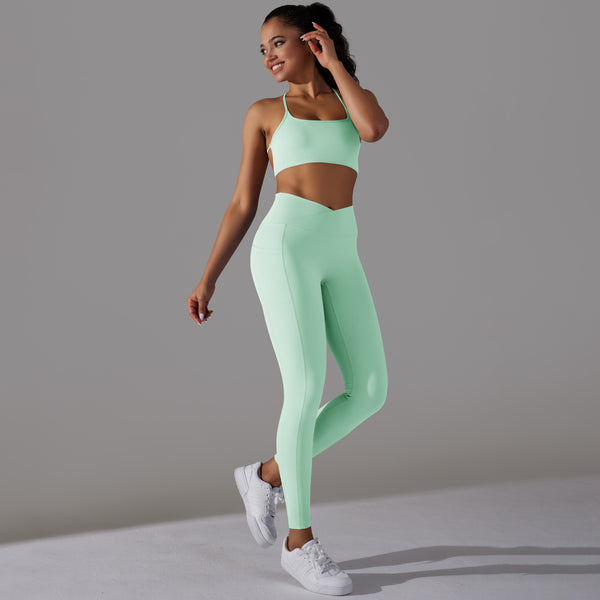 SculptFlex 2-piece crossback activewear set – product photo 1