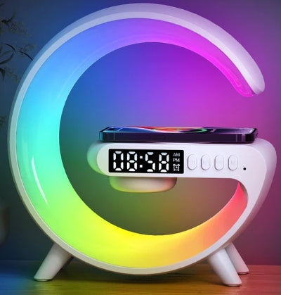 GlowWave 4-in-1 wireless charging speaker lamp – product photo 1
