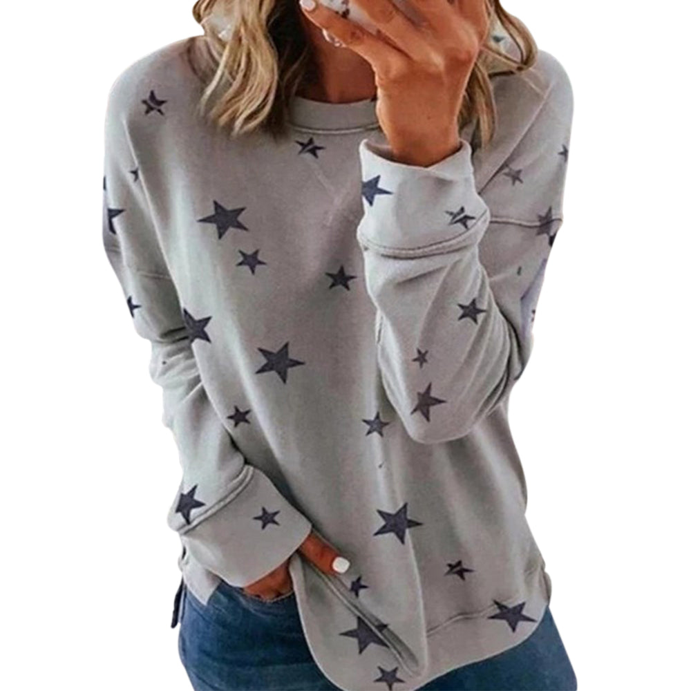 Ladies printed long sleeve sweatshirt – product photo 5