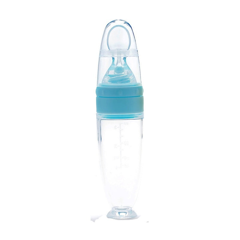 SqueezEat silicone baby squeeze feeding bottle and spoon – product photo 2
