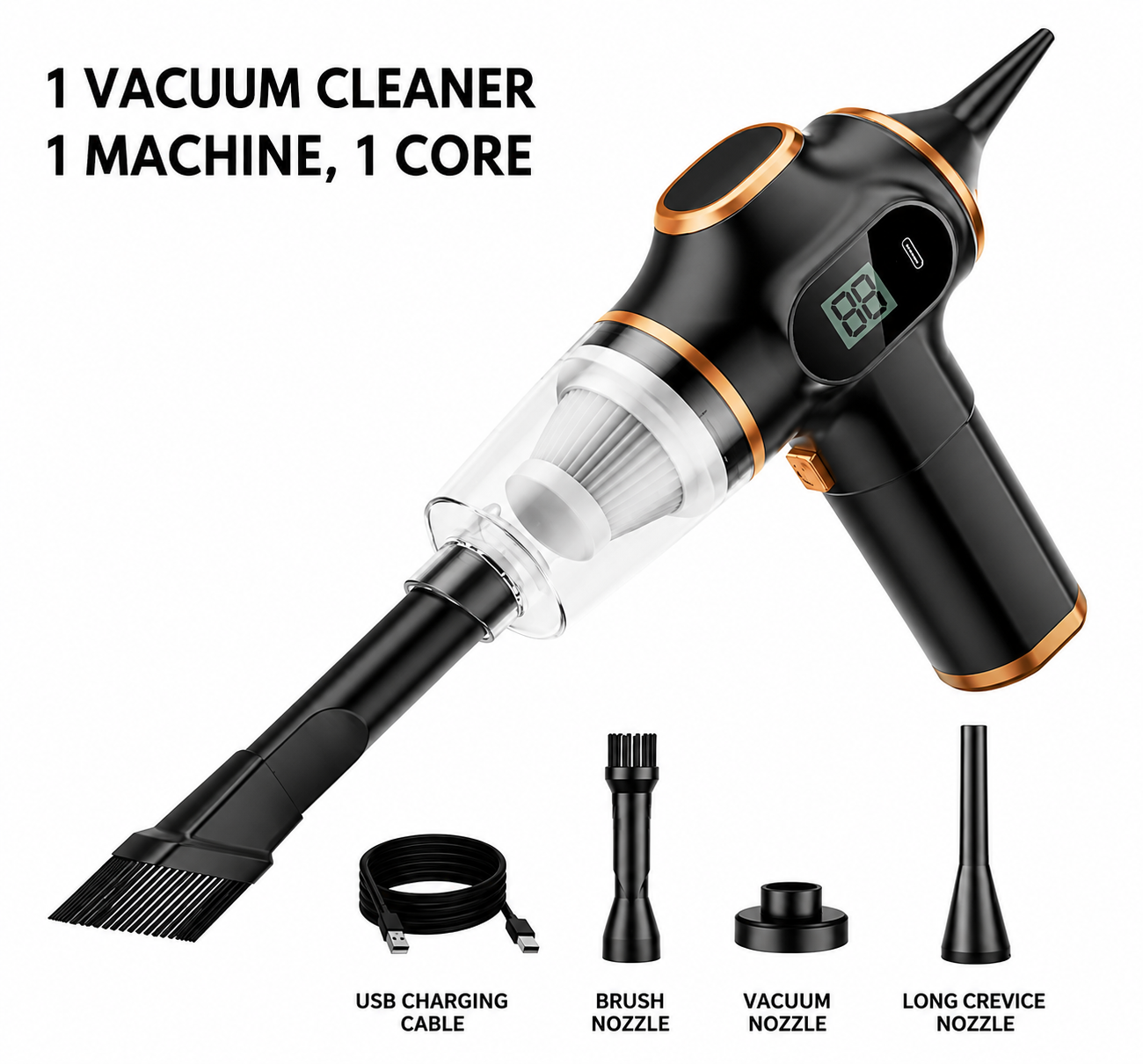 PowerVac™ 5-in-1 Wireless Handheld Vacuum Cleaner