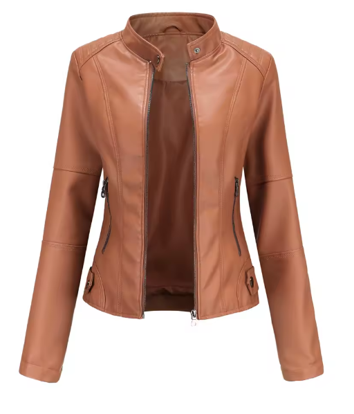 UrbanMuse slim fit leather jacket – product photo 4