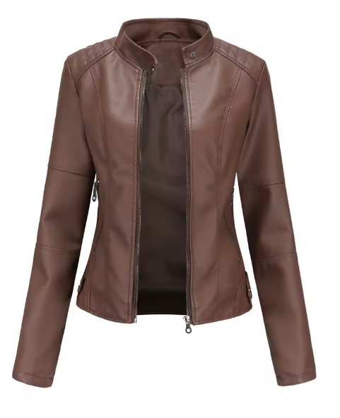 UrbanMuse slim fit leather jacket – product photo 3