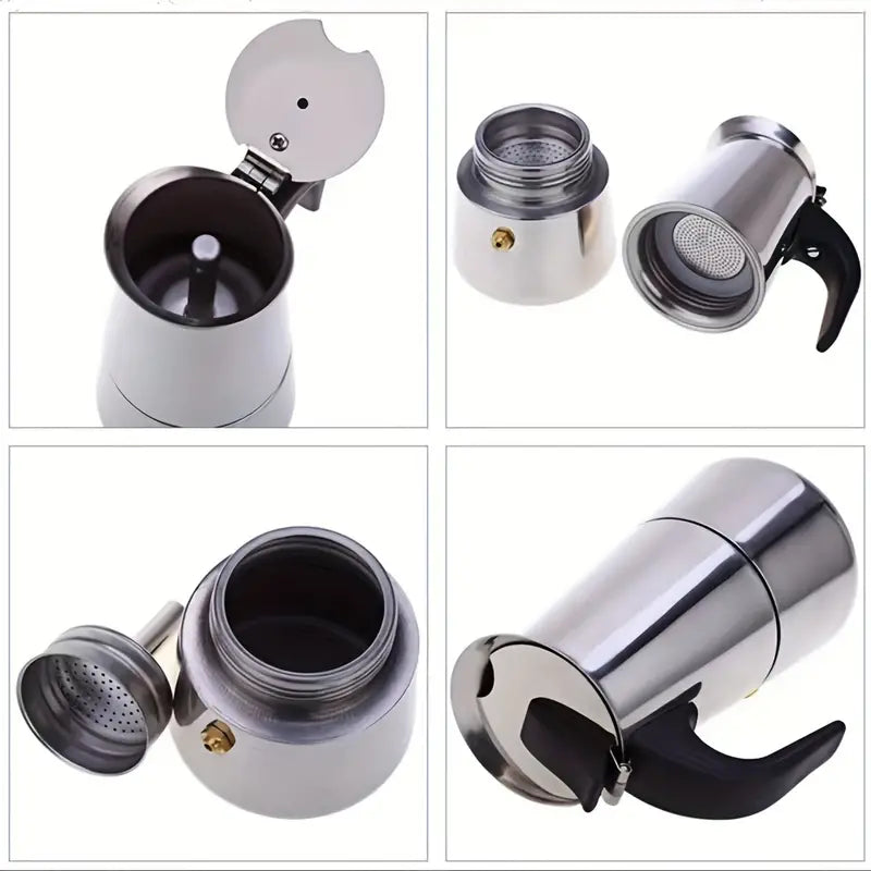 MokaMaestro Italian stainless steel moka espresso pot – product photo 5