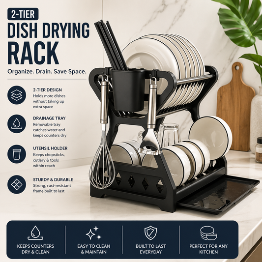 NestStack™ Drainage Bowl & Dish Rack