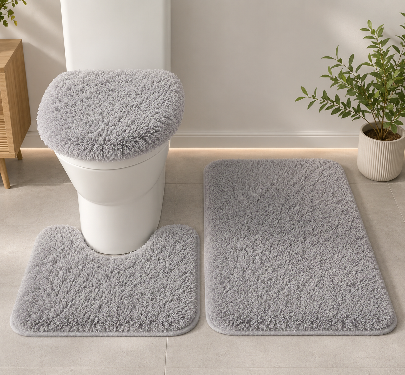 CloudStep™ Ultra Soft Microfiber 3-Piece Rug Set