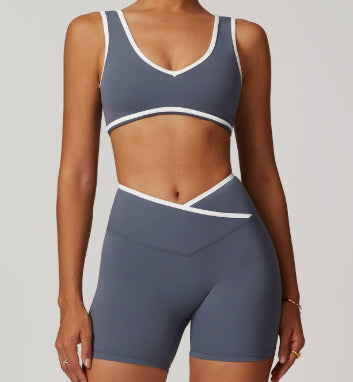 FlexAura™ Cross-Back High-Waist Yoga Set