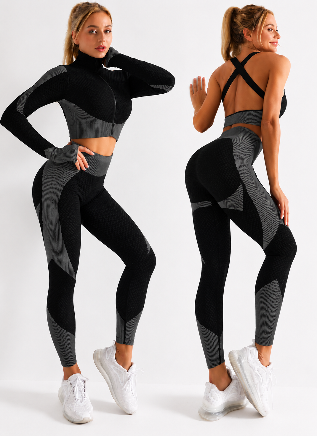 Women's Seamless 3-Piece Workout Set