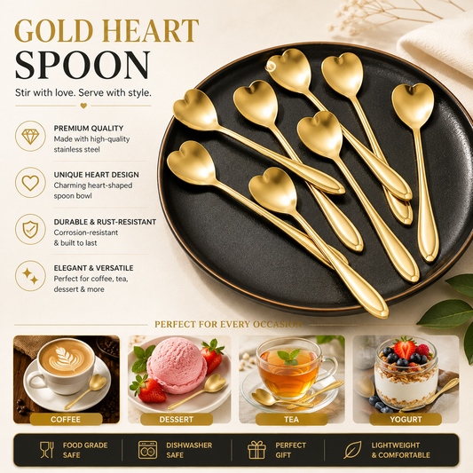 HeartStir heart-shaped spoon set – product photo 7