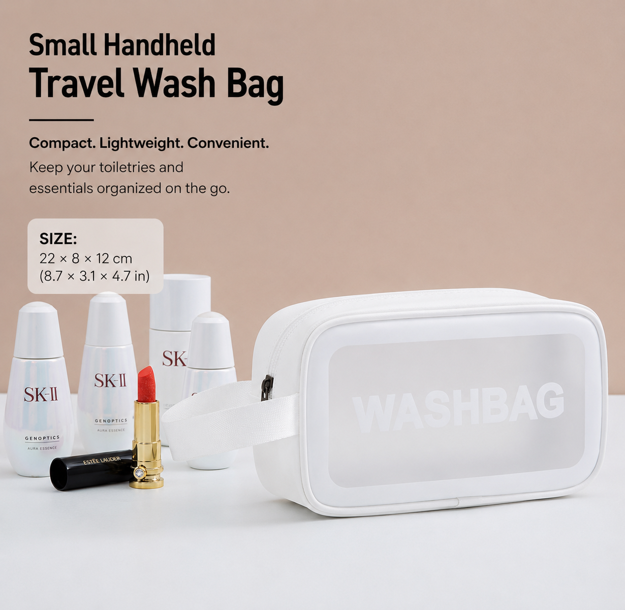 ClearCarry™ Frosted Waterproof Cosmetic Bag