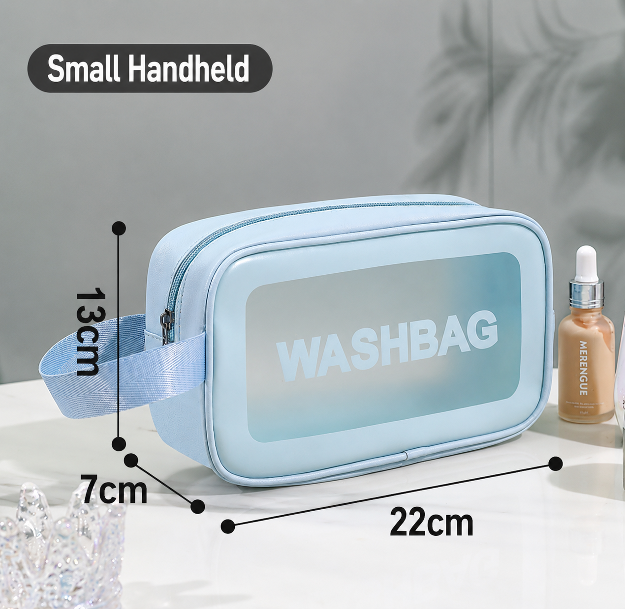 ClearCarry frosted waterproof cosmetic bag – product photo 11