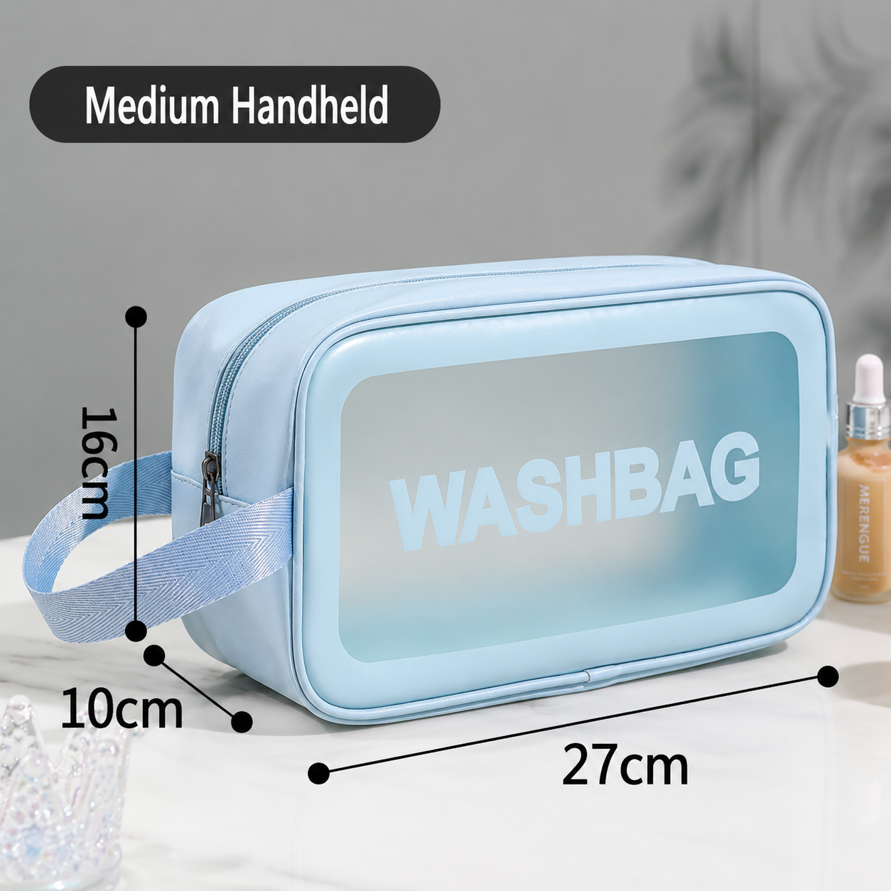 ClearCarry frosted waterproof cosmetic bag – product photo 12