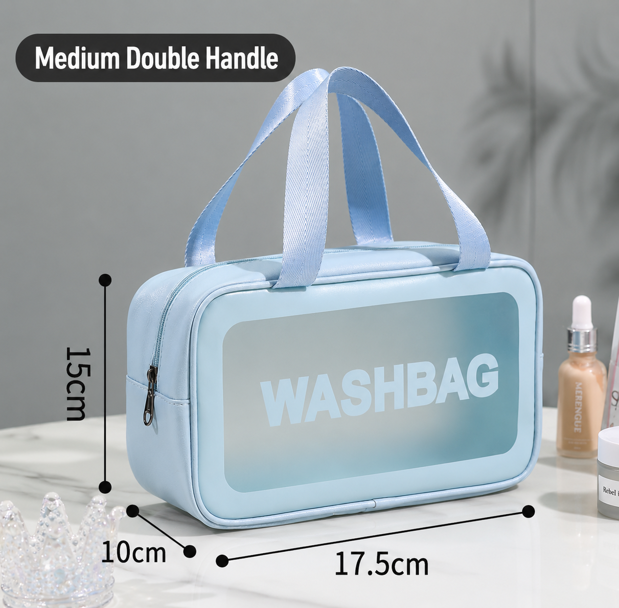 ClearCarry™ Frosted Waterproof Cosmetic Bag
