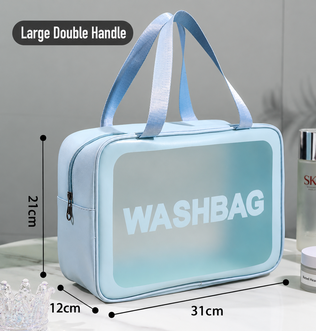 ClearCarry™ Frosted Waterproof Cosmetic Bag