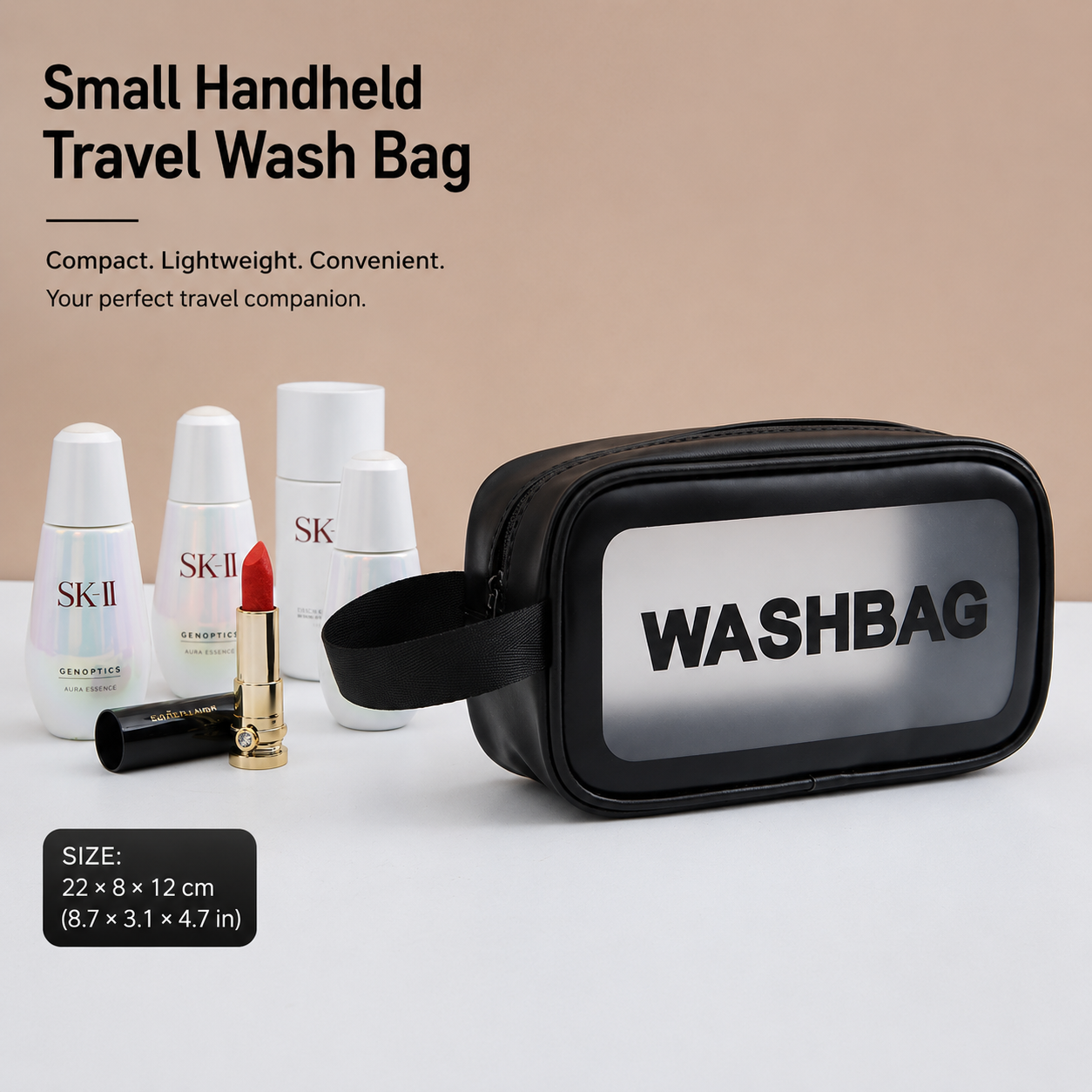 ClearCarry frosted waterproof cosmetic bag – product photo 17