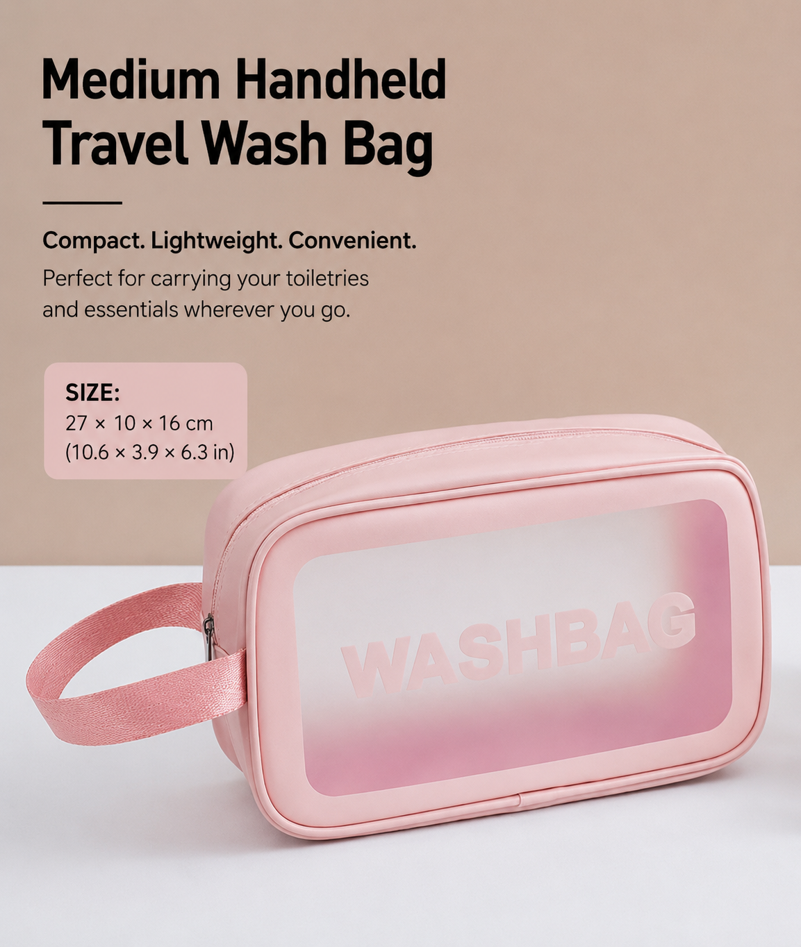 ClearCarry™ Frosted Waterproof Cosmetic Bag