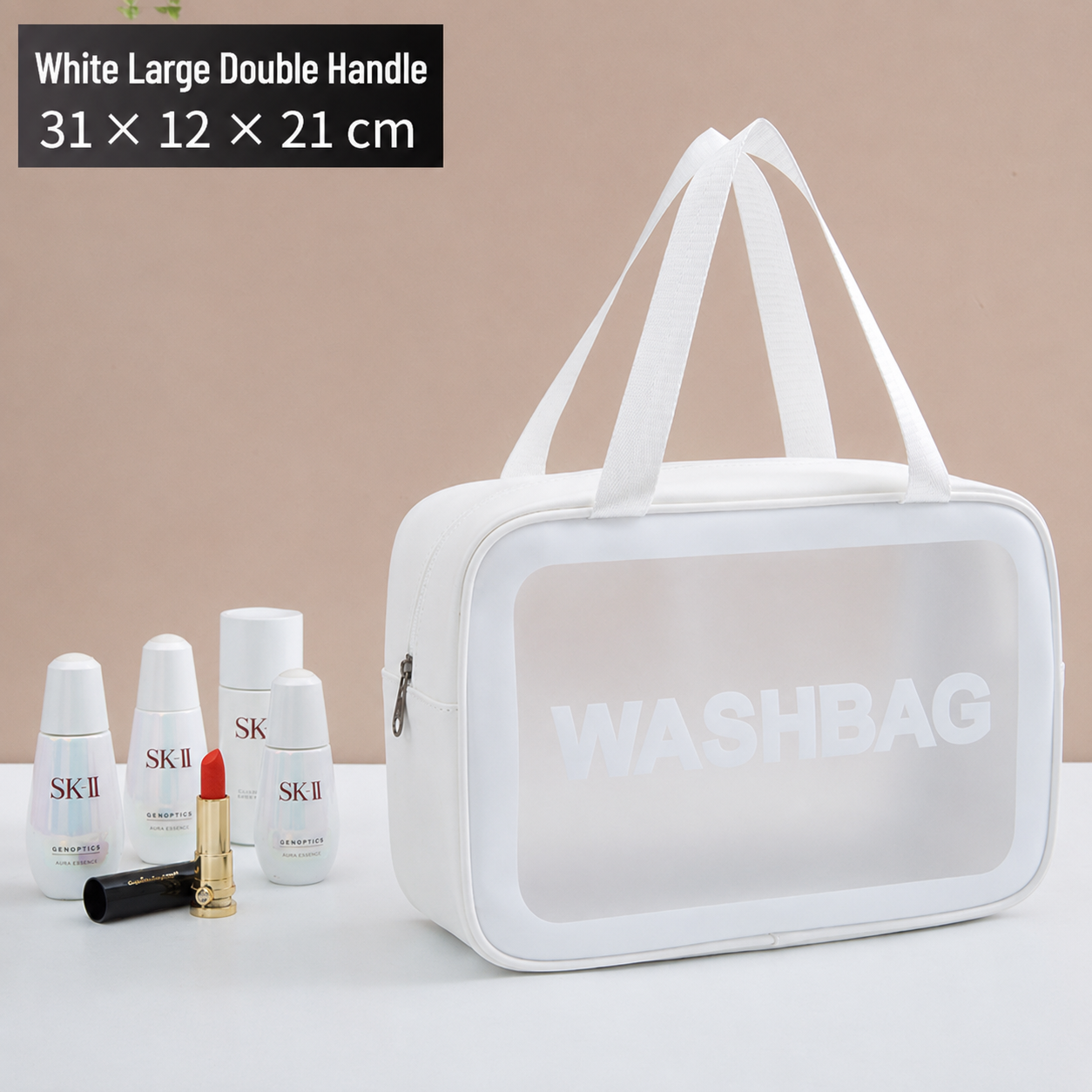 ClearCarry frosted waterproof cosmetic bag – product photo 2