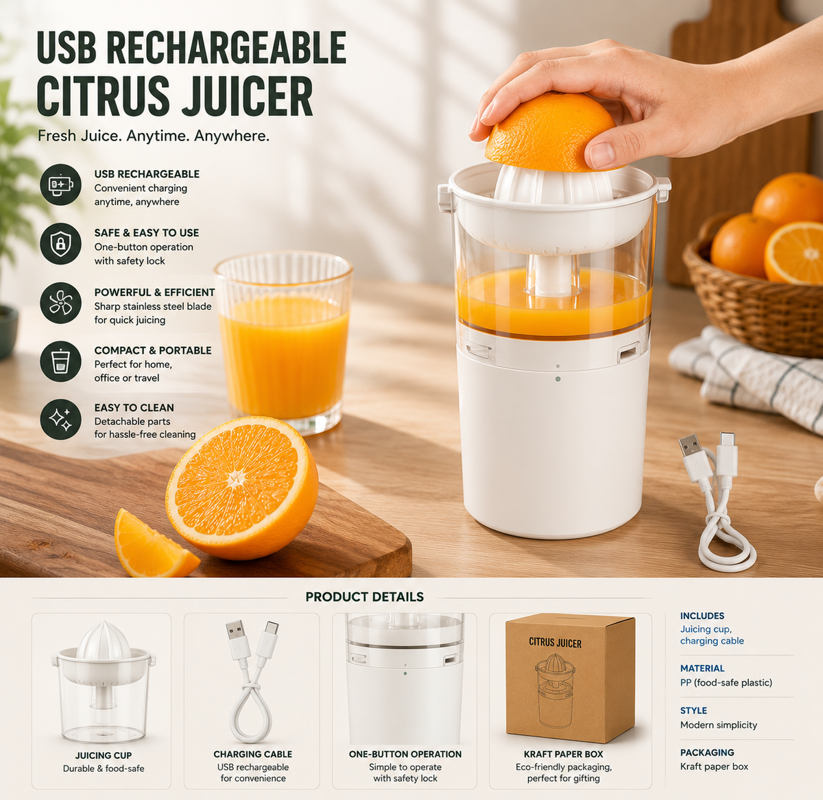 JuicePress™ Portable USB Juicer Cup photo 3