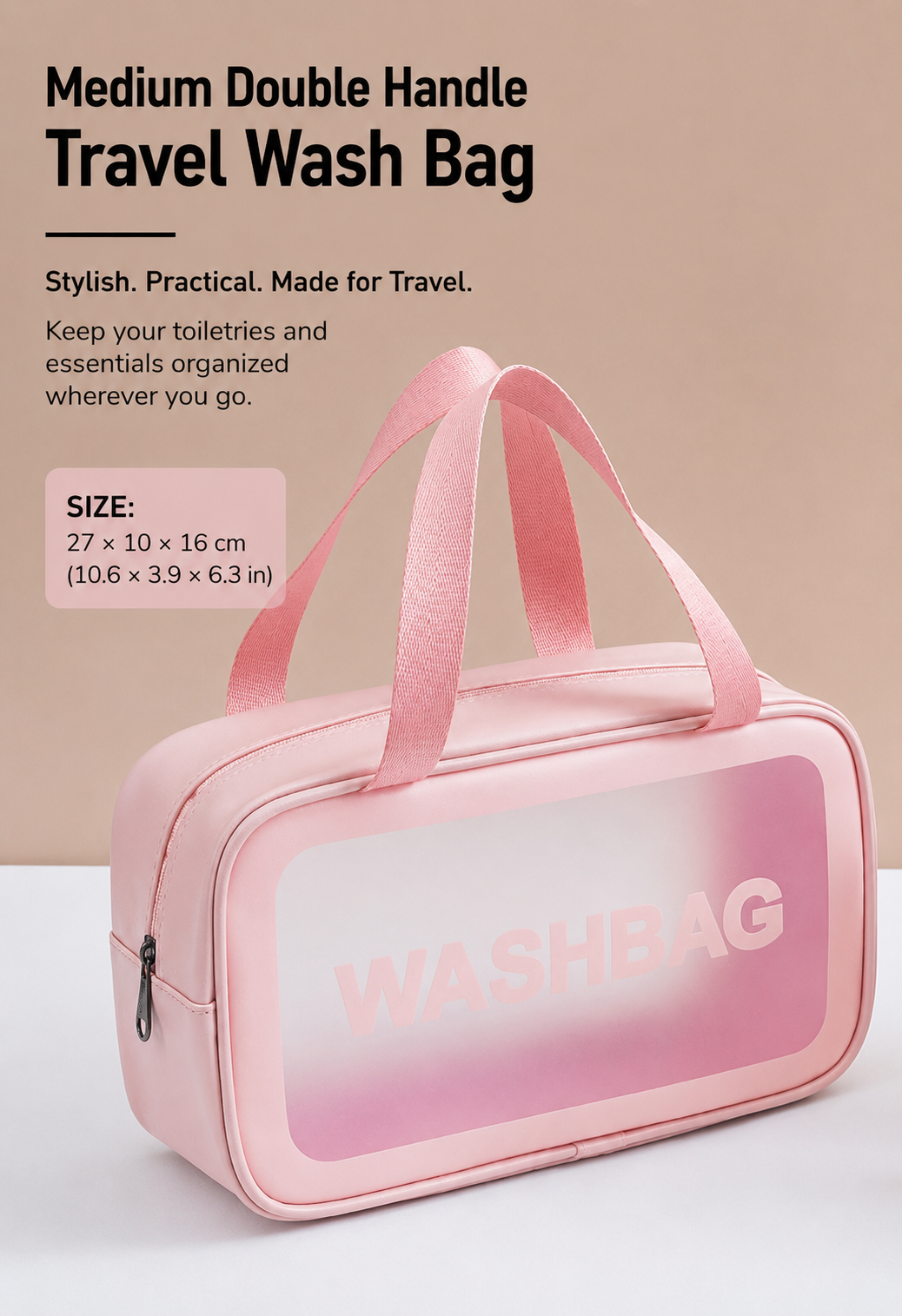ClearCarry™ Frosted Waterproof Cosmetic Bag