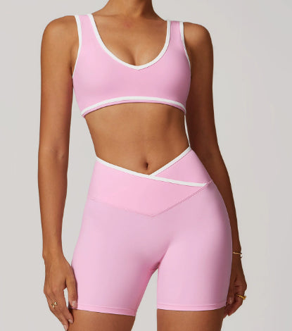 FlexAura™ Cross-Back High-Waist Yoga Set