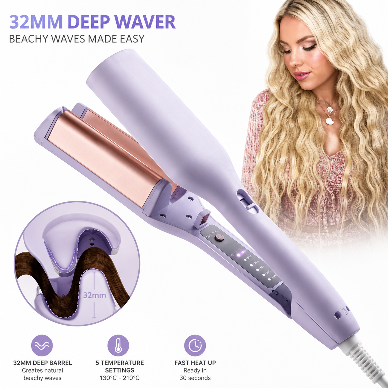 WaveCurl effortless hair waver – product photo 1