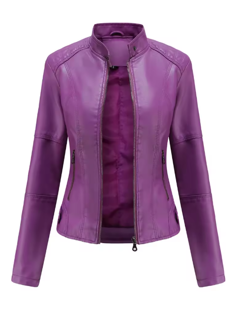 UrbanMuse slim fit leather jacket – product photo 6