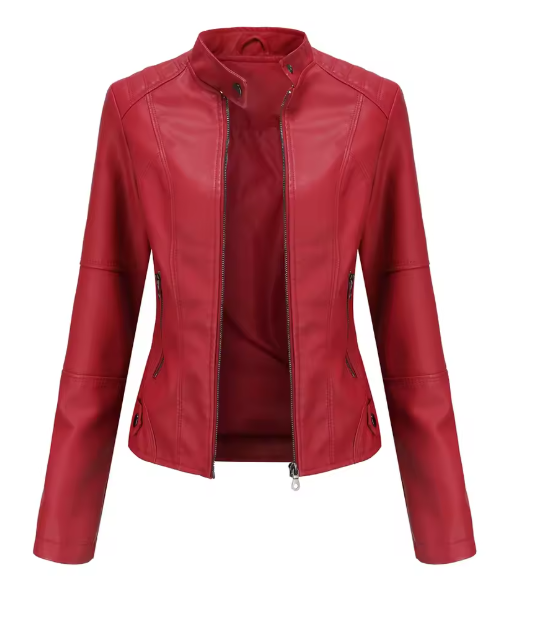 UrbanMuse slim fit leather jacket – product photo 2